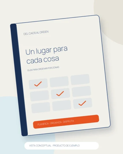 Diseño conceptual de guía por zonas. Producto de ejemplo, material en preparación.